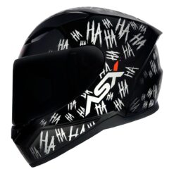 CAPACETE ASX CITY FUN BRILHO PRETO BRANCO