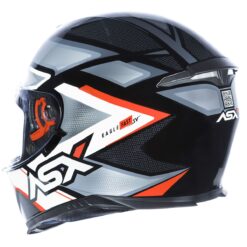 CAPACETE ASX EAGLE SV FAST BRILHO PRETO/CINZA/VERMELHO