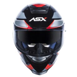 CAPACETE ASX EAGLE SV FAST BRILHO PRETO/CINZA/VERMELHO