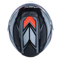 CAPACETE ASX EAGLE SV FAST BRILHO PRETO/CINZA/VERMELHO